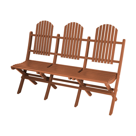 klassisk trädgårdsbänk röd