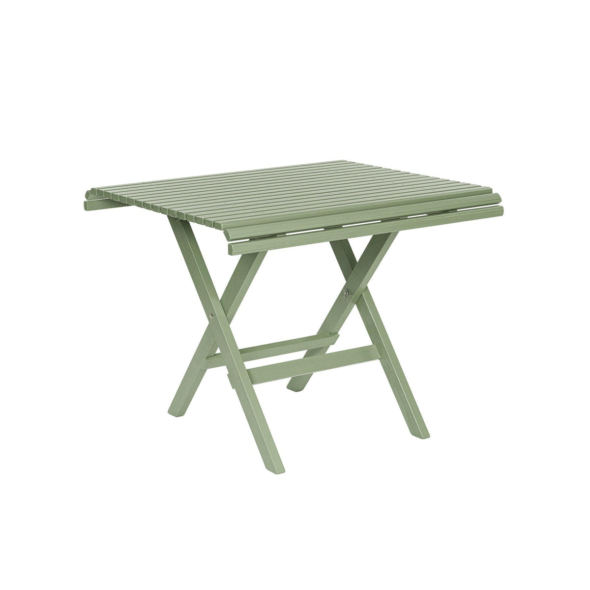 Sundborn garden table in green, foldable wooden table for outdoor use