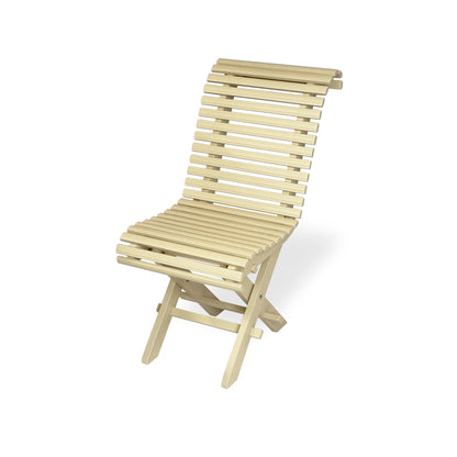 Trädgårdsstol Sundborn i traditionell gul, handgjord trästol för utomhusbruk