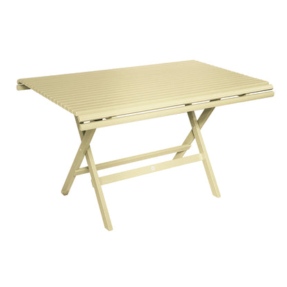 Trädgårdsbord Sundborn i traditionell gul, hopfällbart bord i trä för trädgård