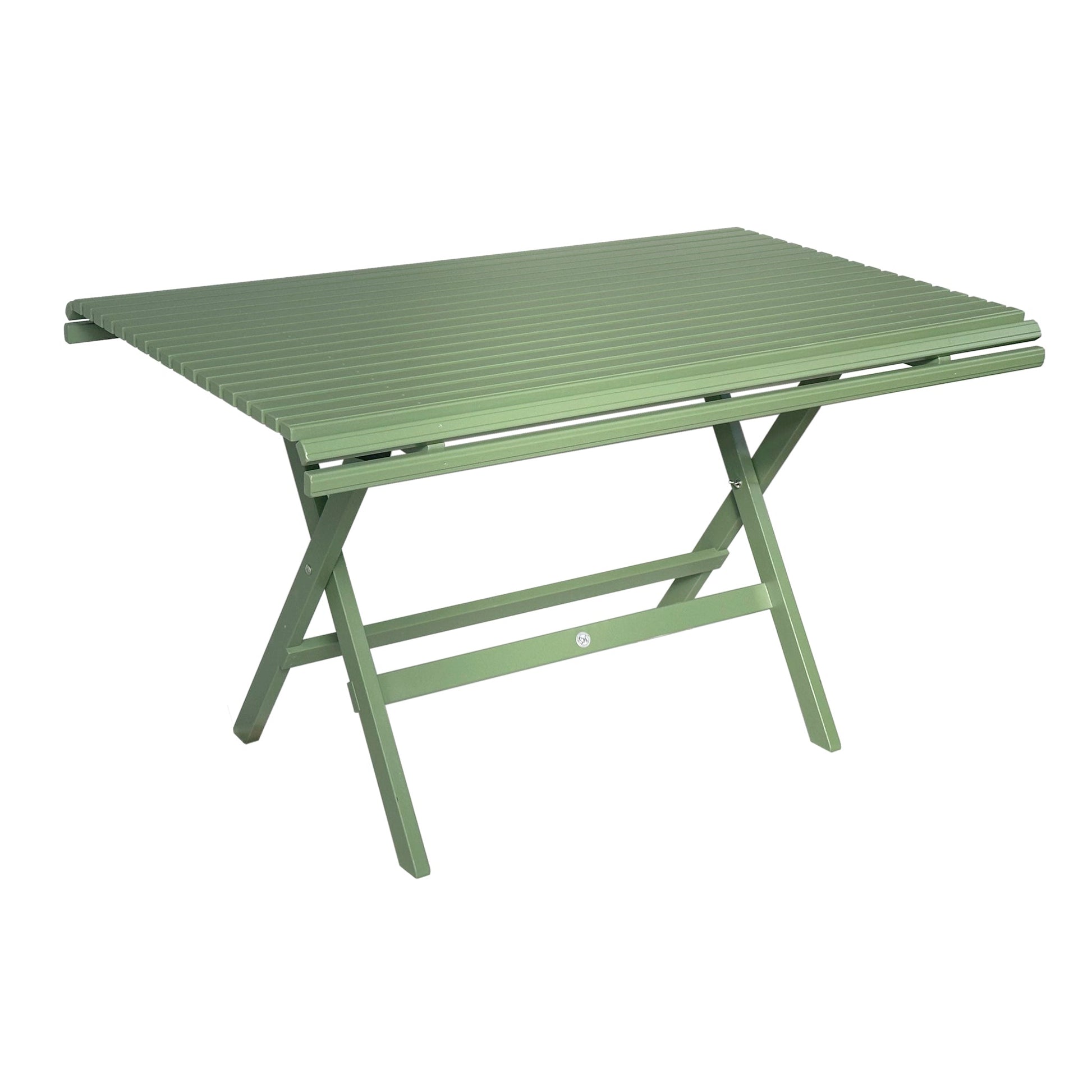 Puutarhapöytä Sundborn vihreä, taitettava puinen pöytä terassille ja puutarhaan