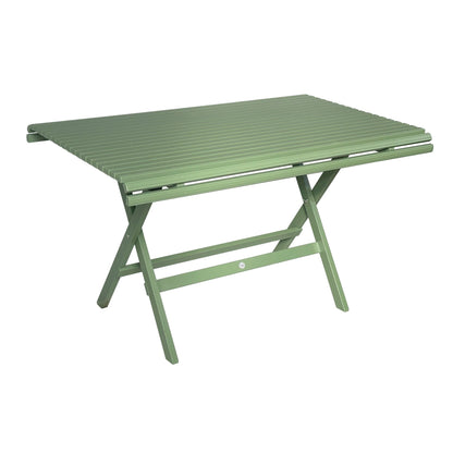 Puutarhapöytä Sundborn vihreä, taitettava puinen pöytä terassille ja puutarhaan