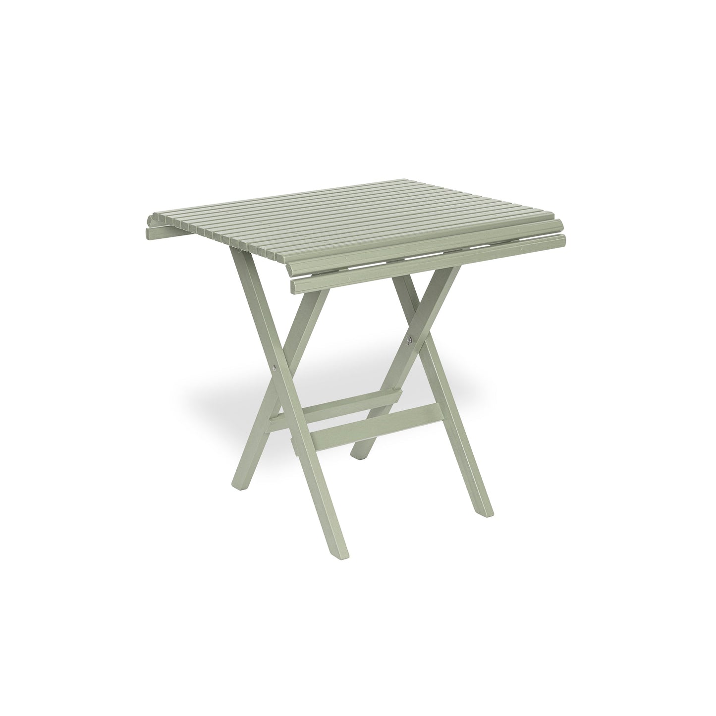 Litet trädgårdsbord Sundborn i antikgrön, hopfällbart bord i trä för trädgård och uteplats
