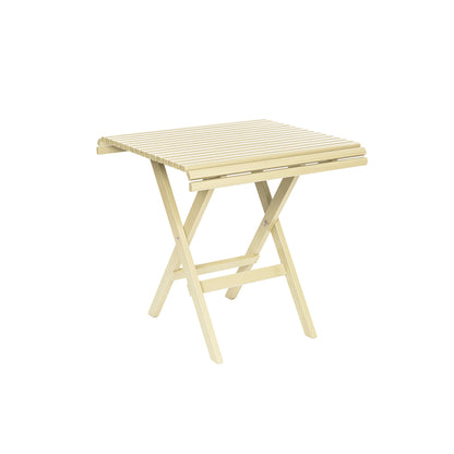 Litet trädgårdsbord Sundborn i traditionell gul, hopfällbart träbord för utomhusbruk